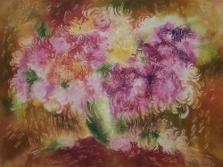 Batik Painting Chrysanthemums